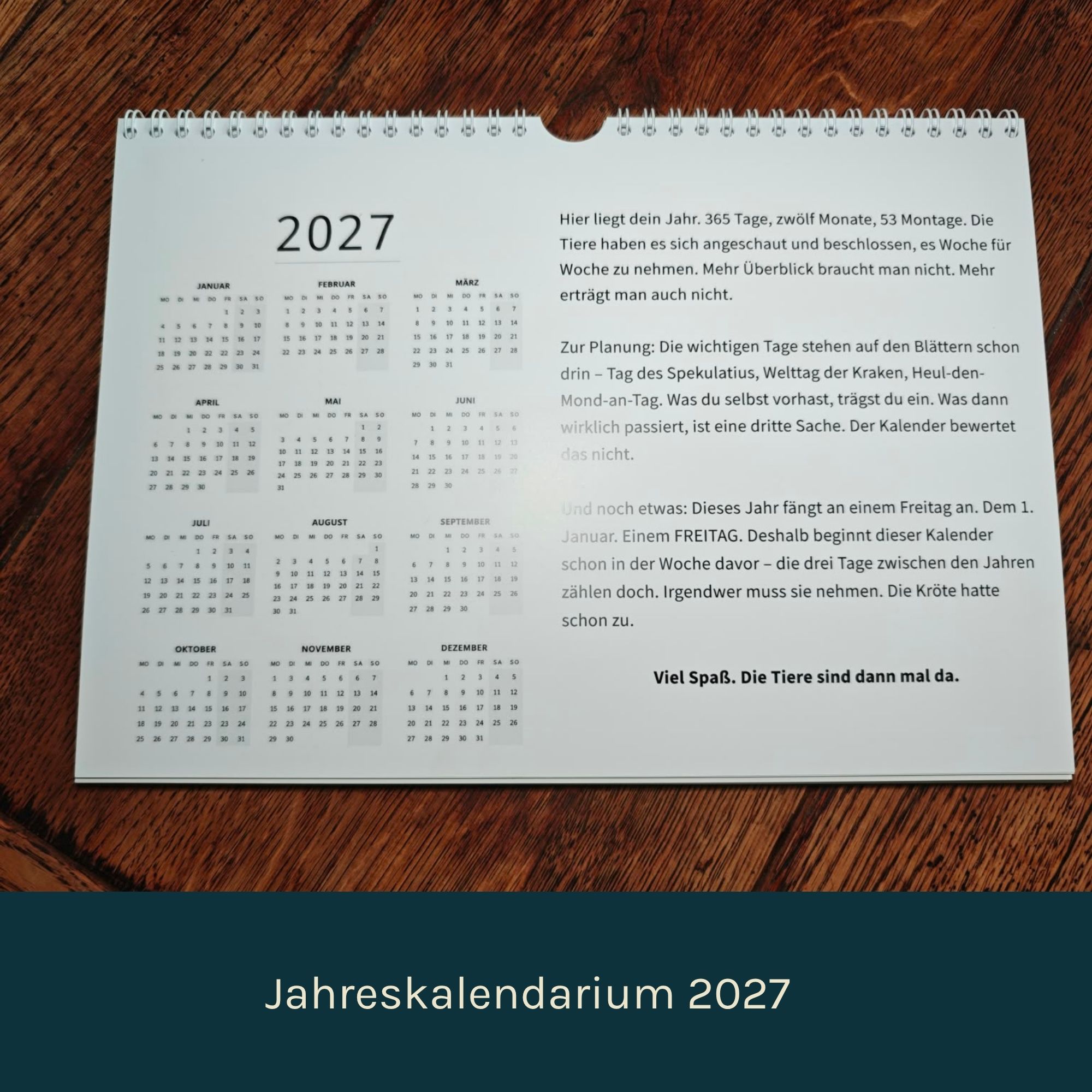 Die Filosofentiere 2027 — Wandkalender A4 – Bild 3