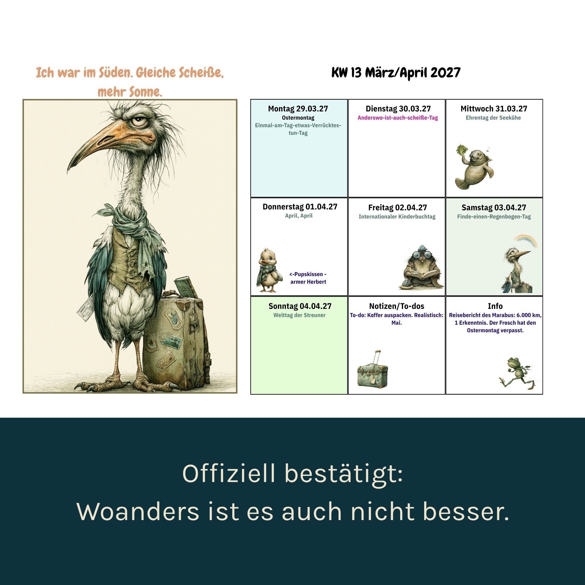 Die Filosofentiere 2027 — Wandkalender A4 – Bild 5