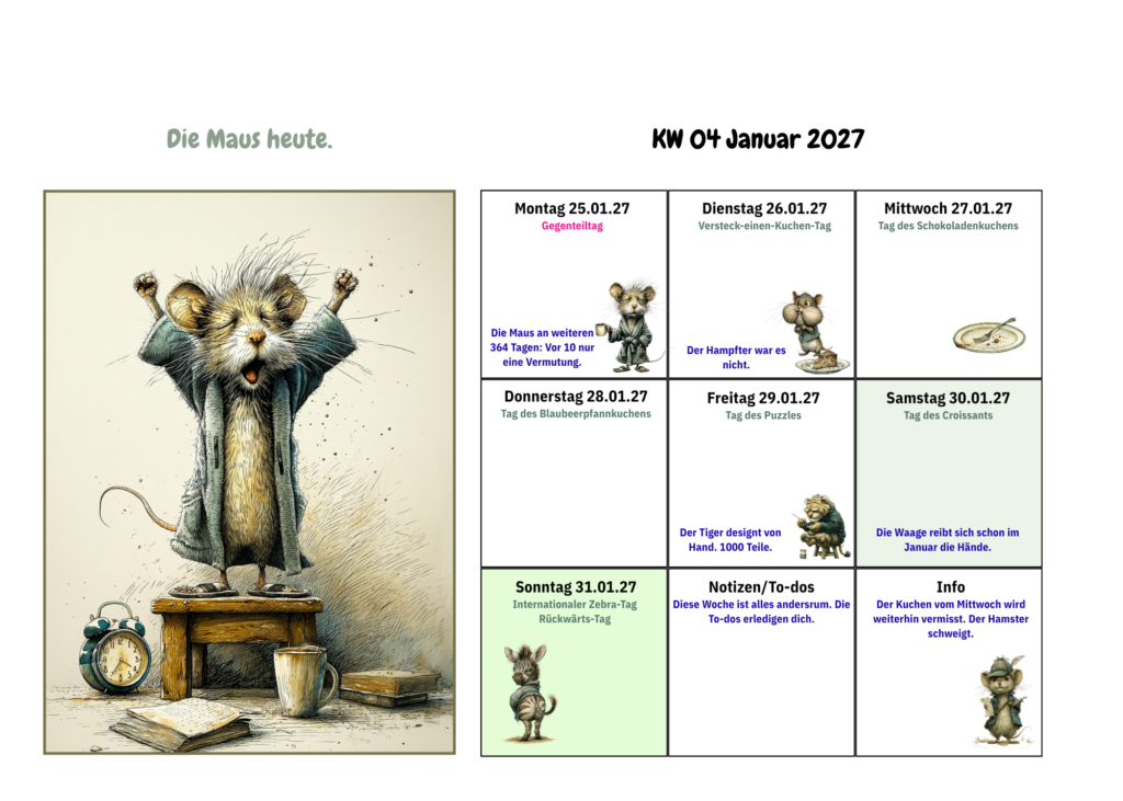 Beispielseite Filosofenkalender