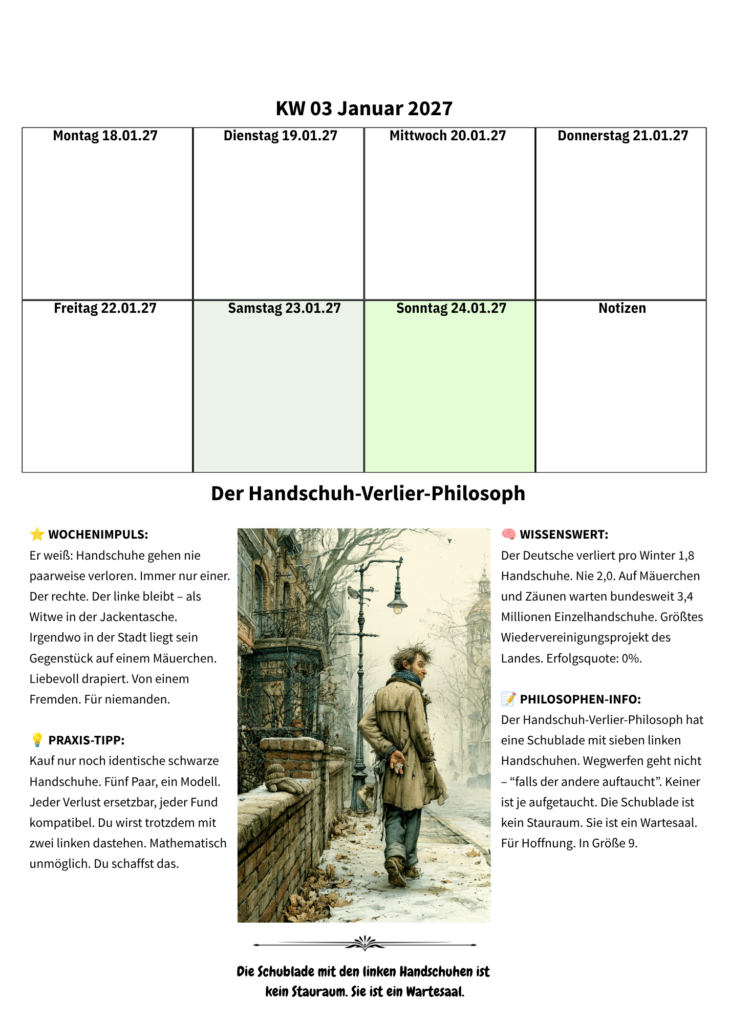 Alltagsphilosophen Wandkalender