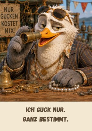 Kühlschrankmagnet Krawallori Schlitzohr Schorsch: Ich guck nur. Ganz bestimmt. (Nr. 031)