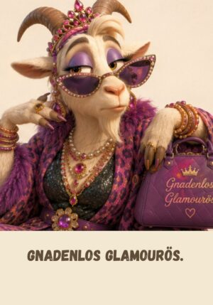 Kühlschrankmagnet Krawallori Glamour Gloria: Gnadenlos Glamourös. (Nr. 037)