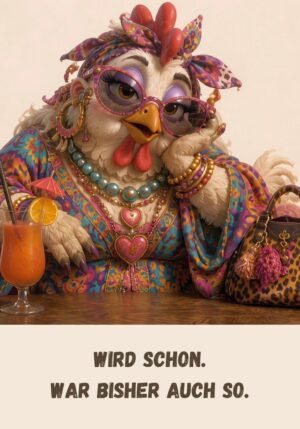 Kühlschrankmagnet Krawallori Kiki Konfetti: Wird schon. War bisher auch so. (Nr. 045)