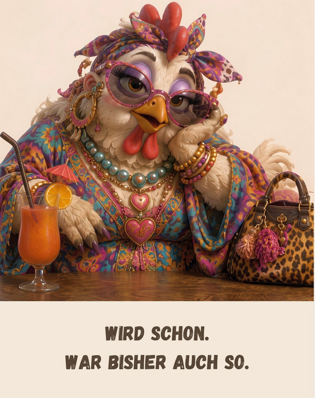 Kühlschrankmagnet Krawallori Kiki Konfetti: Wird schon. War bisher auch so. (Nr. 045)