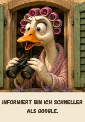 Kühlschrankmagnet Krawallori Gerda Gerücht: Informiert bin ich schneller als Google. (Nr. 051)