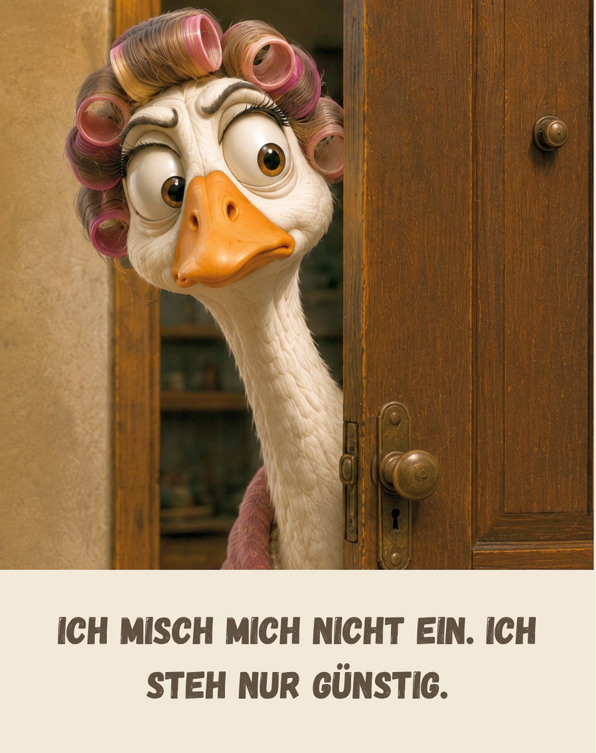 Kühlschrankmagnet Krawallori Gerda Gerücht: Ich misch mich nicht ein. Ich steh nur günstig. (Nr. 052)