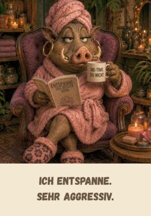 Kühlschrankmagnet Krawallori Me-Time Martha: Ich entspanne. Sehr aggressiv. (Nr. 062)