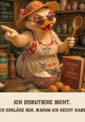 Kühlschrankmagnet Krawallori Gnadenlose Gundula: Ich diskutiere nicht. Ich erkläre nur, warum ich recht habe. (Nr. 065)
