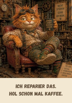 Kühlschrankmagnet Krawallori Kalle Klick: Ich reparier das. Hol schon mal Kaffee. (Nr. 068)