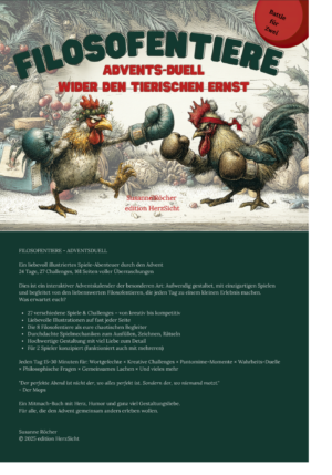 Filosofentiere Advents-Duell: Wider den tierischen Ernst – 24 Tage, 27 Challenges für zwei