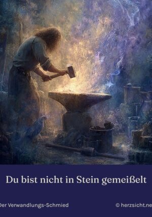 Kühlschrankmagnet Winterwesen Der Verwandlungs-Schmied: Du bist nicht in Stein gemeißelt (Nr. 257)
