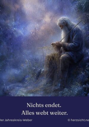 Kühlschrankmagnet Winterwesen Der Jahreskreis-Weber: Nichts endet. Alles webt weiter. (Nr. 265)