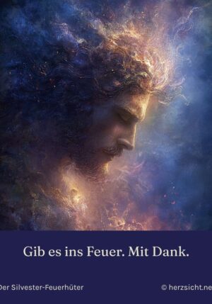 Kühlschrankmagnet Winterwesen Der Silvester-Feuerhüter: Gib es ins Feuer. Mit Dank. (Nr. 267)