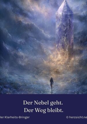 Kühlschrankmagnet Winterwesen Der Klarheits-Bringer: Der Nebel geht. Der Weg bleibt. (Nr. 270)