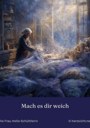 Kühlschrankmagnet Winterwesen Die Frau Holle-Schüttlerin: Mach es dir weich (Nr. 272)