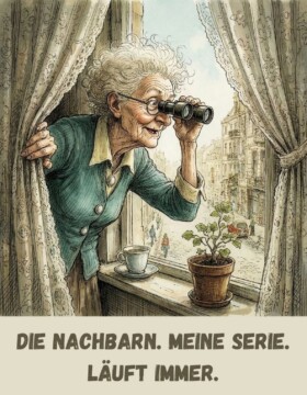 Die Nachbarn. Meine Serie. Läuft immer.