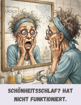 Schönheitsschlaf? Hat nicht funktioniert.