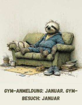 Gym-Anmeldung: Januar. Gym-Besuch: Januar