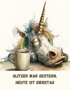 Glitzer war Gestern. Heute ist Dienstag