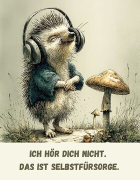 Ich hör dich nicht. das ist Selbstfürsorge.