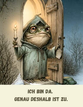 Ich bin da. Genau deshalb ist zu.