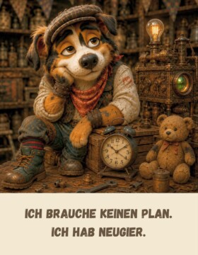 Ich brauche keinen Plan. Ich hab Neugier. Ich brauche keinen Plan. Ich hab Neugier.
