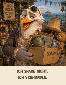 Ich spare nicht. Ich verhandle.