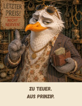 Zu teuer. Aus Prinzip.