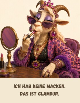 Ich hab keine Macken. Das ist Glamour.