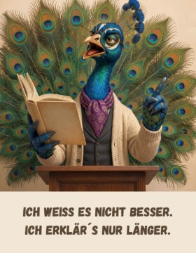 Ich weiß es nicht besser. Ich erklär´s nur länger.