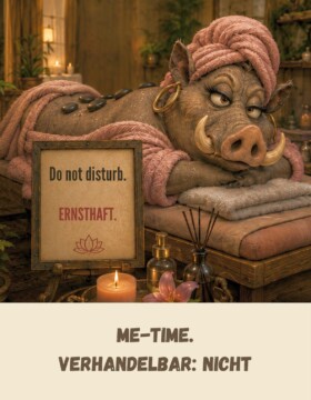 Me-Time. Verhandelbar: Nicht