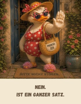 Nein. Ist ein ganzer Satz.
