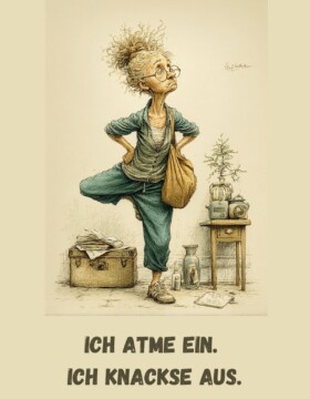 Ich atme ein. Ich knackse aus.