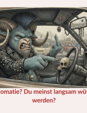 Diplomatie? Du meinst langsam wütend werden?