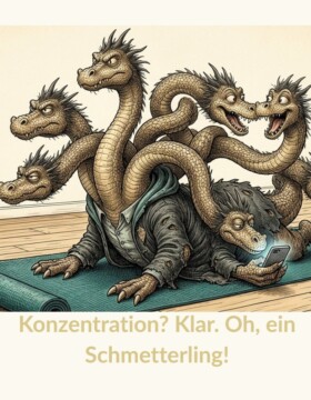 Konzentration? Klar. Oh, ein Schmetterling!