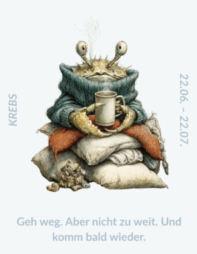 Geh weg. Aber nicht zu weit. Und komm bald wieder.