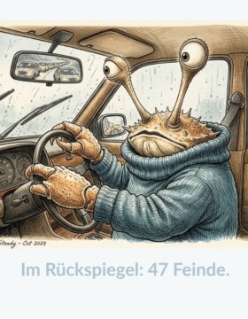 Im Rückspiegel: 47 Feinde.