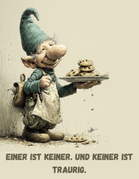 Einer ist keiner. Und keiner ist traurig.