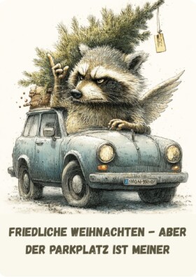 Friedliche Weihnachten - aber der Parkplatz ist meiner