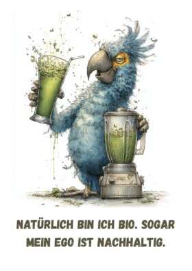 Natürlich bin ich bio. Sogar mein Ego ist nachhaltig.