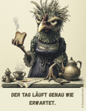 Der Tag läuft genau wie erwartet.