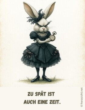 Zu spät ist auch eine Zeit.