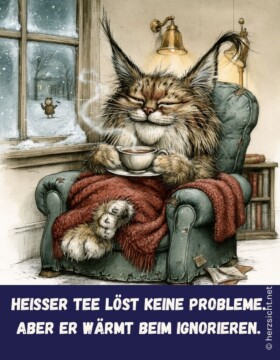Heißer Tee löst keine Probleme. Aber er wärmt beim Ignorieren.