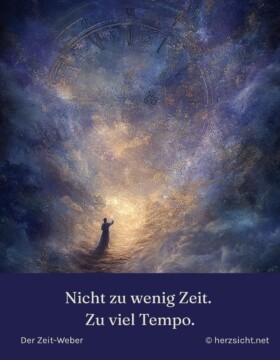 Nicht zu wenig Zeit. Zu viel Tempo.
