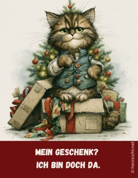 Mein Geschenk? Ich bin doch da.