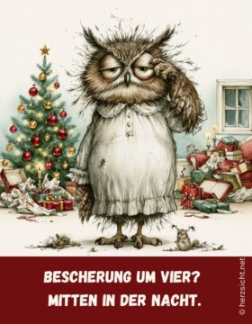 Bescherung um vier? Mitten in der Nacht.