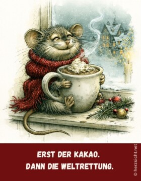 Erst der Kakao. Dann die Weltrettung.